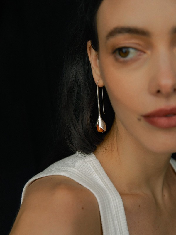 Angel Trumpet Earrings Carnelian