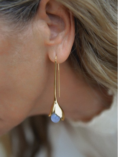 Angel Trumpet Earrings Vermeil