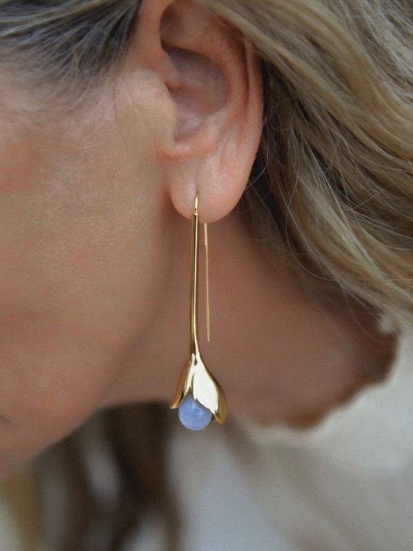 Angel Trumpet Earrings Vermeil
