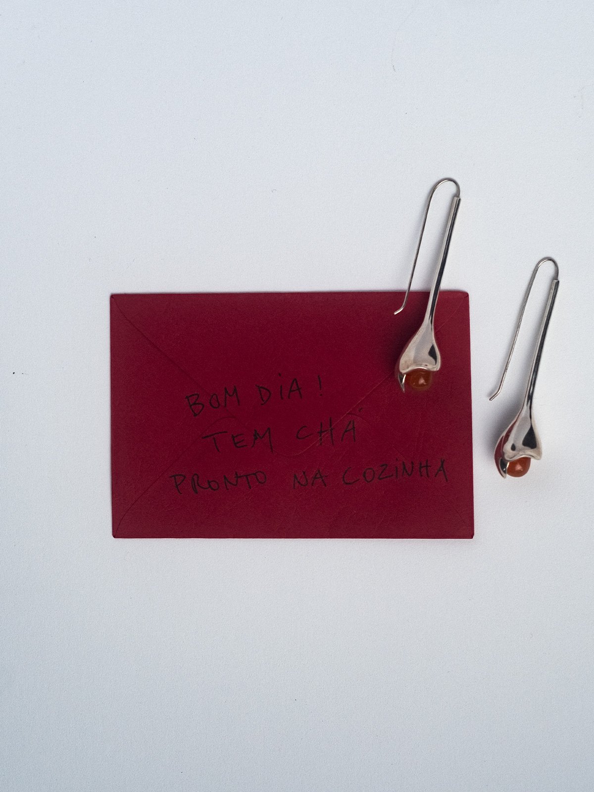 Angel Trumpet Earrings Carnelian