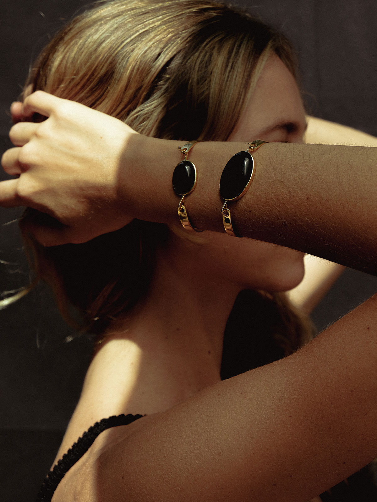Onyx Bracelet Large Vermeil