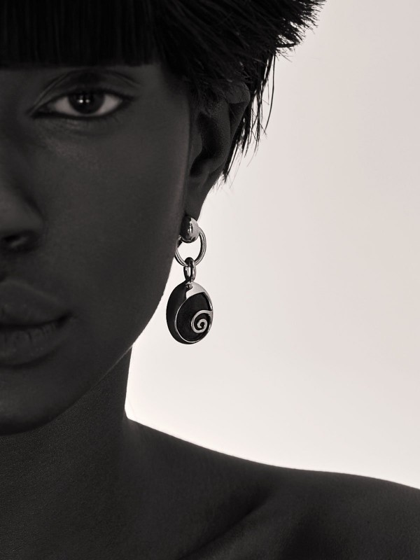 Spiralis Earrings Onyx