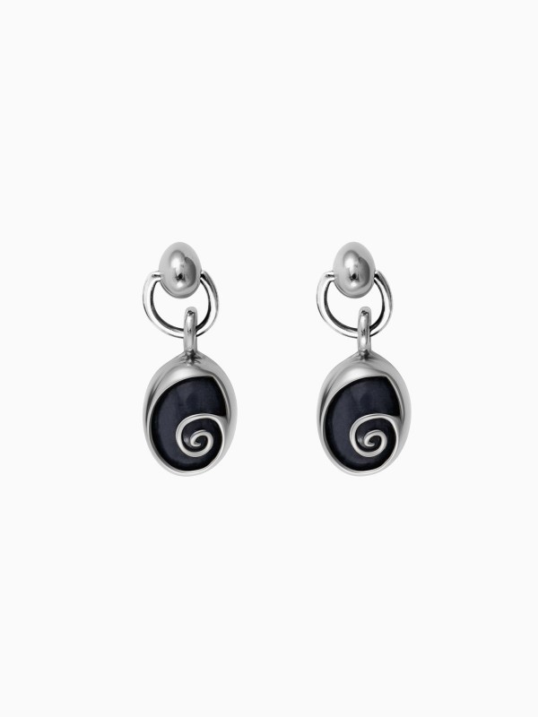 Spiralis Earrings Onyx