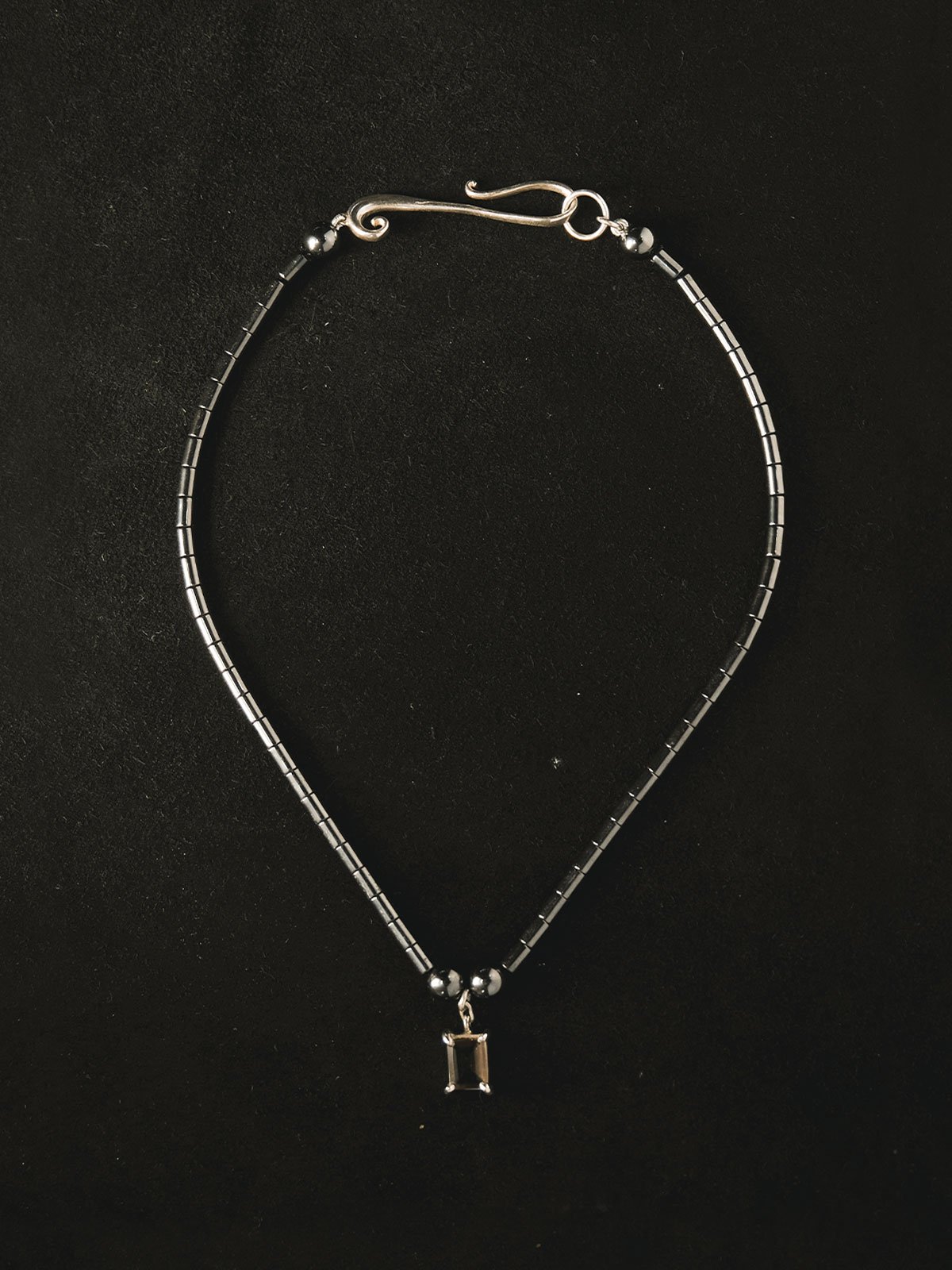 Hematita Smokey Quartz Necklace
