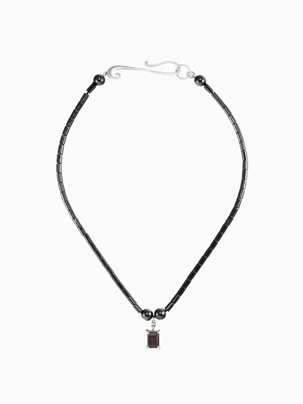 Hematita Smokey Quartz Necklace