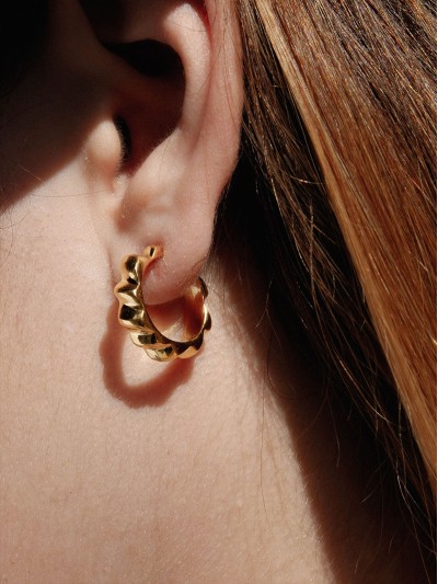 Twisted Hoop Vermeil