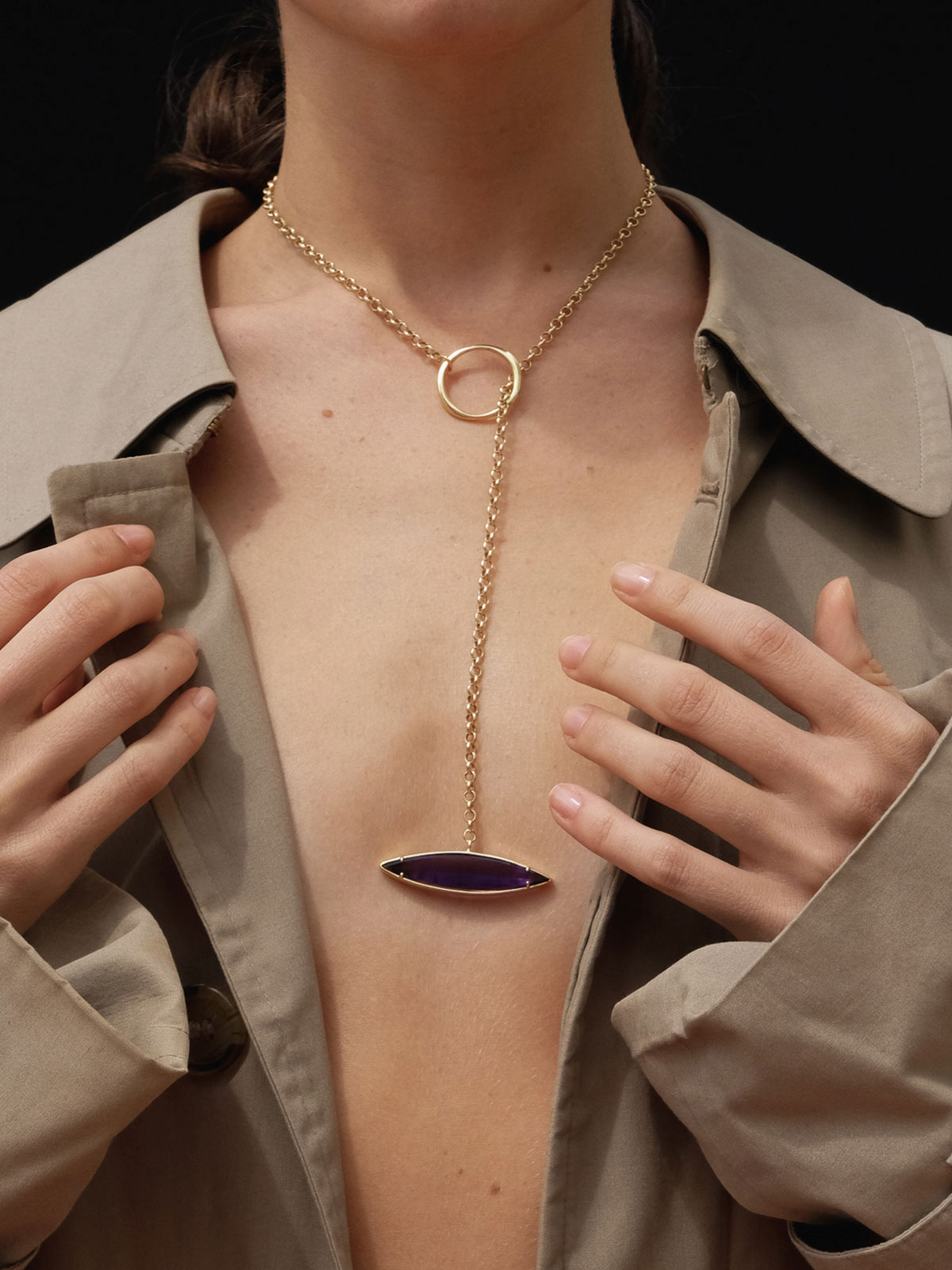 New Belle Amethyst Necklace Vermeil New Belle Amethyst Necklace Vermeil
